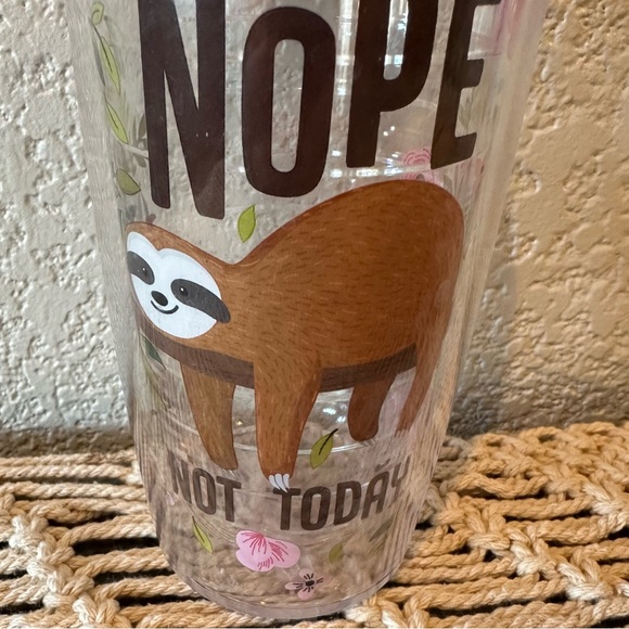 Tervis Sloth Nope Not Today Double Walled Insulated Travel Tumbler Cup 16 oz - Picture 4 of 11